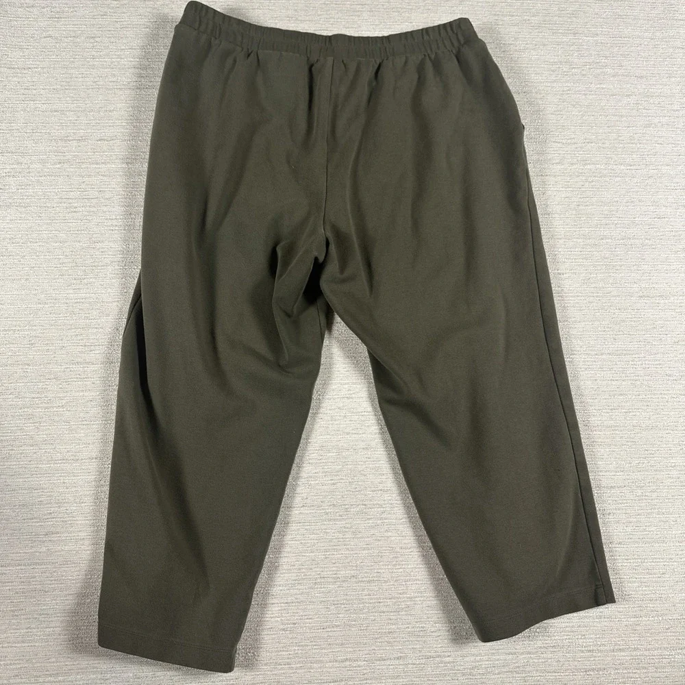 Quiet Luxury Old Money Pull On Crop Pants Olive XXL A New Day Pockets